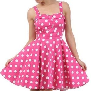 Modcloth Polka Dot Retro Fit & Flare Dress